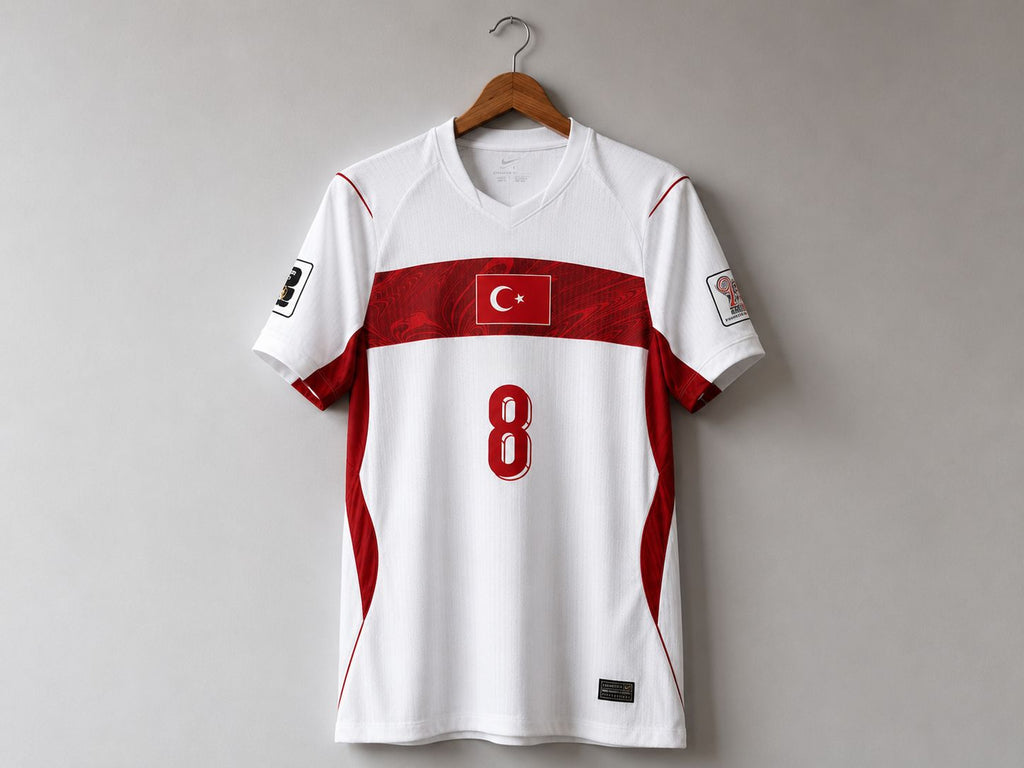 Turkey National Team 2026 Home Jersey Men's Football Shirt (White)