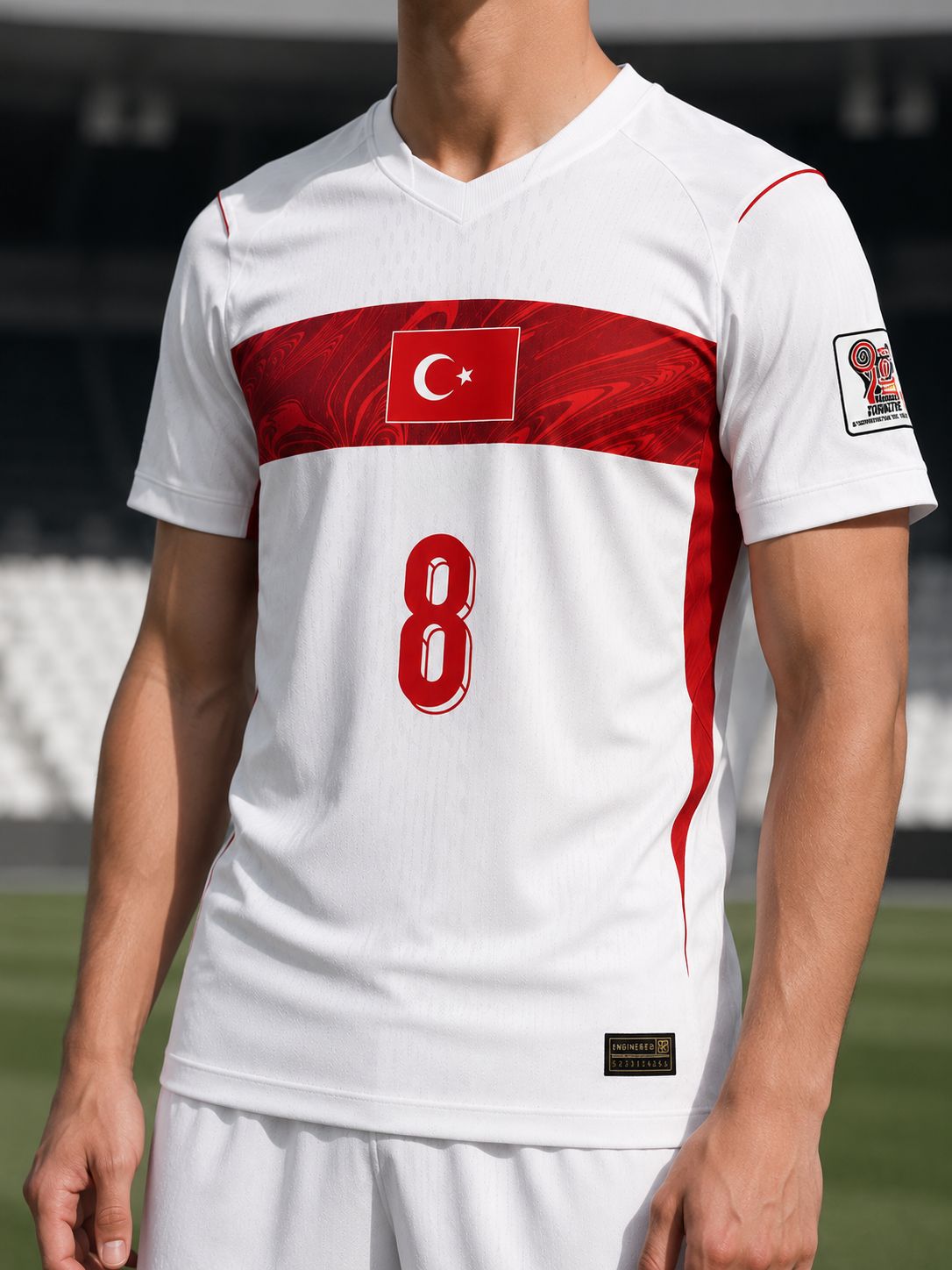 Turkey National Team 2026 Home Jersey Men's Football Shirt (White)